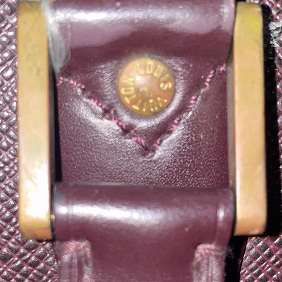 ✨ Vintage Louis Vuitton Burgundy Pebble Leather Luggage Bag ✨ - Picture 7 of 9